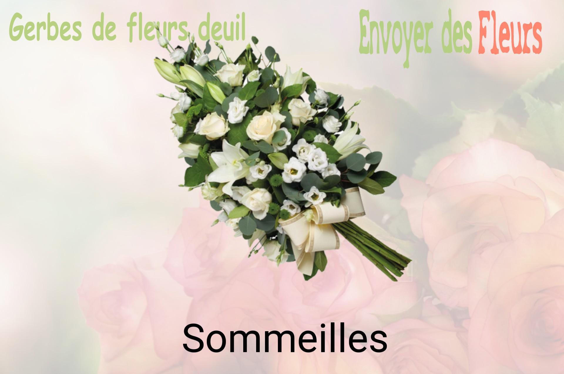 Gerbe de fleurs de deuil livrée à Sommeilles